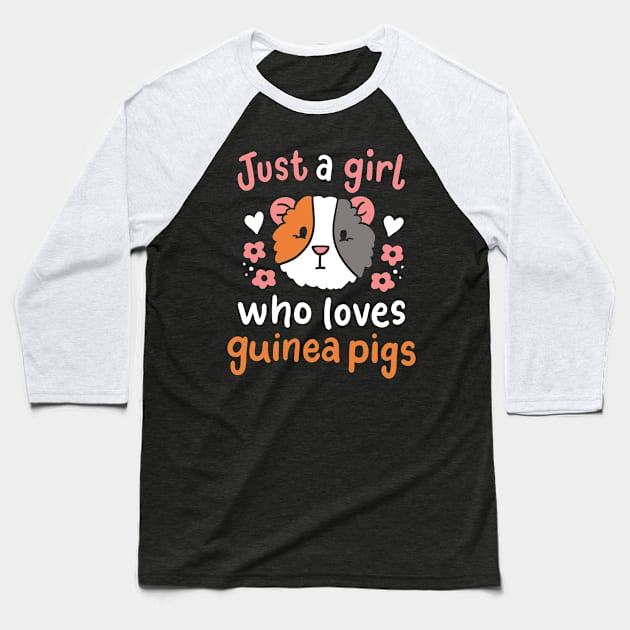 Guinea Pigs Rodent Guinea Pig Lover Baseball T-Shirt by KAWAIITEE